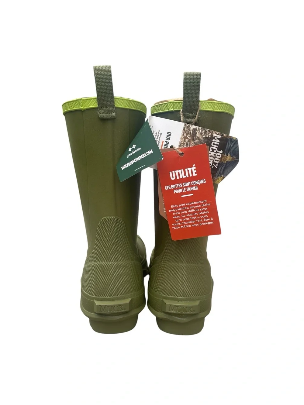 The Muck Boot Company Men’s Harvester 12” Rubber Boot, Olive, Size 13, NIB